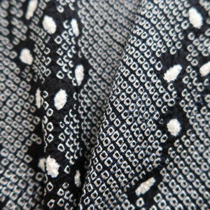 Haori Jacket Vintage(1950-1980) Black Shibori Branch Silk #10067D1