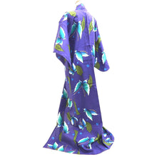 Load image into Gallery viewer, Yukata Purple Butterfly Cotton #9912B4
