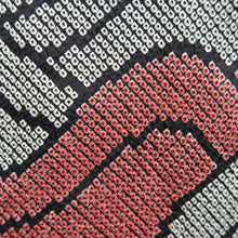 Load image into Gallery viewer, Haori Jacket Black Red Full Shibori Mountain Silk #10703D1

