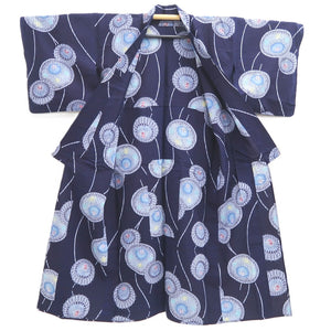 Yukata Vintage(1950-1980) Navy Bangasa Umbrella Cotton #10476A5