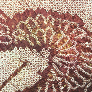 Haori Jacket Vintage(1950-1980) Brown Full Shibori Chrysanthemum Silk #10172D4