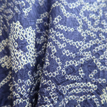 Load image into Gallery viewer, Haori Jacket Vintage(1950-1980) Blue Shibori Pine Tree Flower Silk #10583C1
