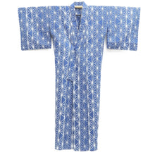 Load image into Gallery viewer, Yukata Vintage(1950-1980) Blue Asanoha Cotton #10758D3
