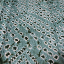 Load image into Gallery viewer, KK1385B7 Silk Kimono Fabric Vintage(1950-1980) Shibori Greenish Blue 69.7x11.8in(177x30cm)
