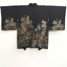 Load image into Gallery viewer, Haori Jacket Vintage(1950-1980) Black Gold Lush Trees Silk #10187D5
