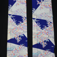 Load image into Gallery viewer, CC1004C1 Silk 8pcs Bundle Kimono Fabric Flower Red White 55.1x5.9in(140x15cm)
