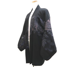 Load image into Gallery viewer, Haori Jacket Vintage(1950-1980) Black Chrysanthemum Silk #10007C3
