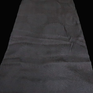 Silk Japanese Obiage Chrysanthemum Black 61.4x10.6in(156x27cm) A#10050