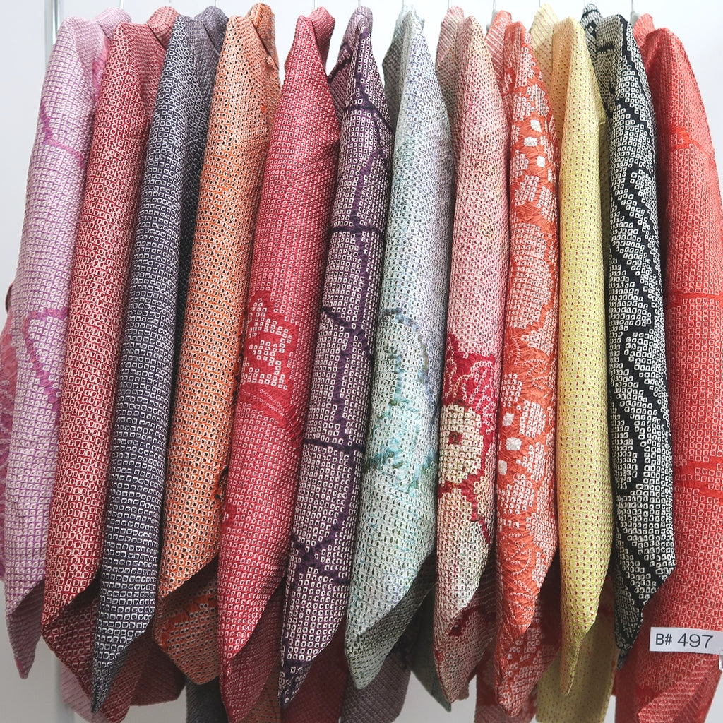 Bundle 12pcs Silk Vintage Full Shibori Haori Wholesale Bulk Free Shipping #497