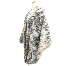 Load image into Gallery viewer, Haori Jacket Vintage(1920-1950) White Gray Meisen Landscape Silk #11003F5
