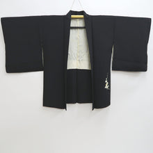 Load image into Gallery viewer, Haori Jacket Vintage(1950-1980) Black Hand painted Ume Branch Silk #9740A2
