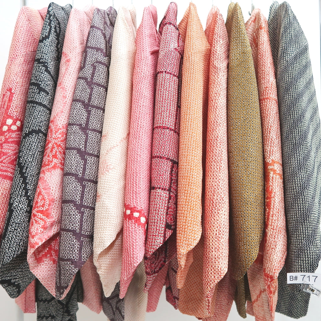 Bundle 12pcs Silk Vintage Full Shibori Haori Wholesale Bulk Free Shipping #717