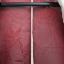 Load image into Gallery viewer, Kimono Vintage(1950-1980) Black Red See-Through Leaves Silk #10275E4
