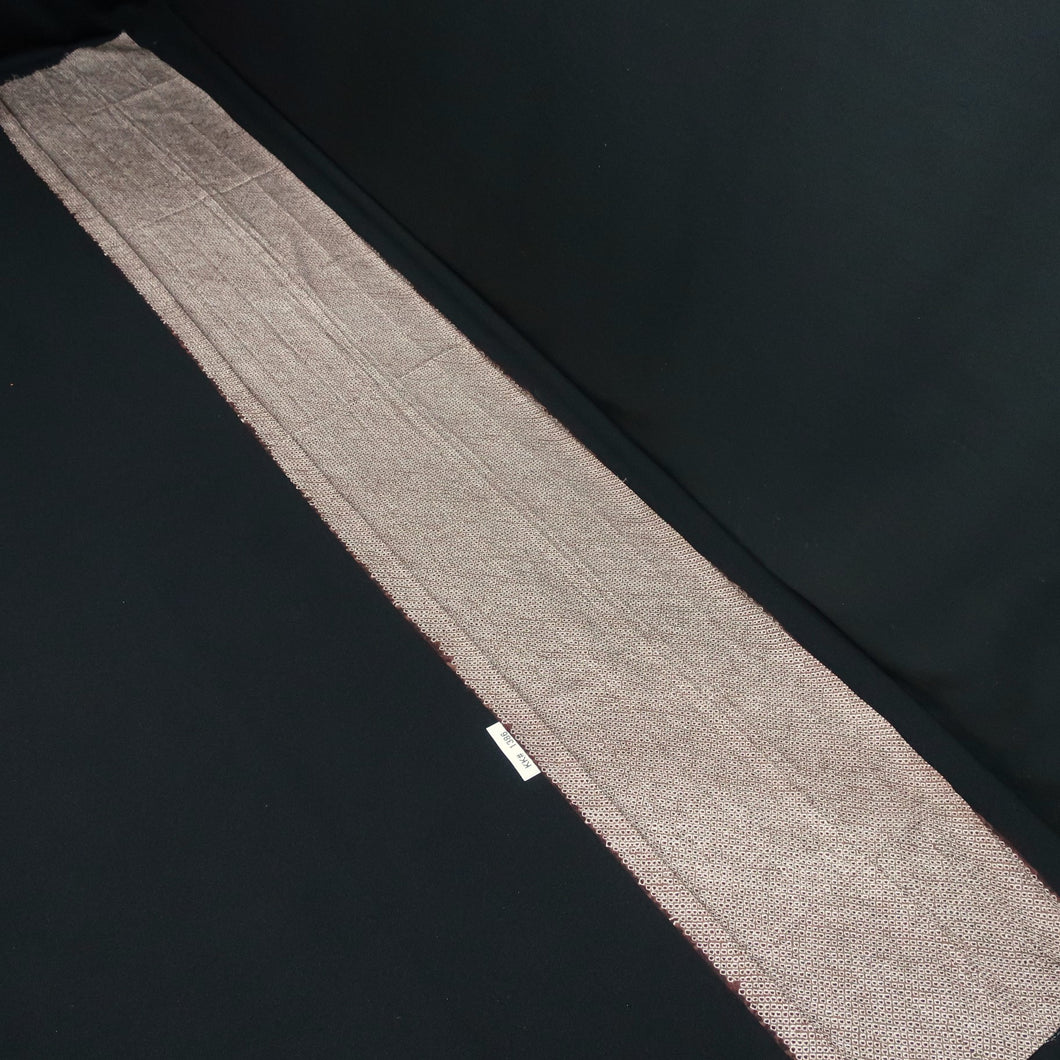 KK1386B7 Silk Kimono Fabric Vintage(1950-1980) Shibori Brown 79.9x10.2in(203x26cm)