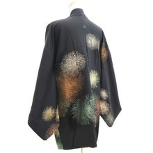Load image into Gallery viewer, Haori Jacket Vintage(1950-1980) Black Gold Fireworks Silk #10824E1
