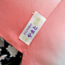 Load image into Gallery viewer, Furisode Black Plum blossom Yamato Tall Silk #10554B4
