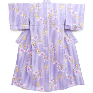 Yukata Lavender Butterfly Cherry Blossom Cotton #10347F3