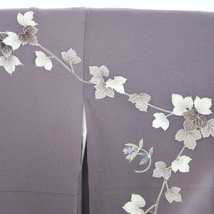 Furisode Pale Purple Ivy Bellflower Silk #9688J4