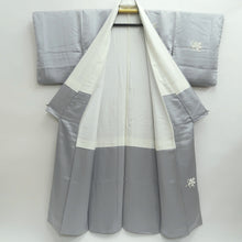 Load image into Gallery viewer, Kimono Light Gray Peony Camellia Silk #9648J2
