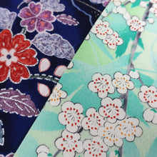 Load image into Gallery viewer, CC1009C1 Silk 8pcs Bundle Kimono Fabric Blue Green 68.9x4.7in(175x12cm)
