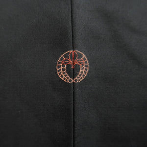 Haori Jacket Vintage(1950-1980) Black Fully Embroidered Karakusa Silk #9839B1
