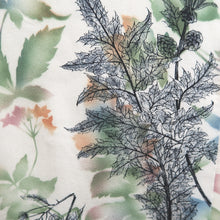 Load image into Gallery viewer, Haori Jacket Vintage(1950-1980) White Green Botanical Silk #10944F2
