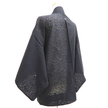 Load image into Gallery viewer, Haori Jacket Vintage(1950-1980) Black Sheer Abstract art Silk #10975F3
