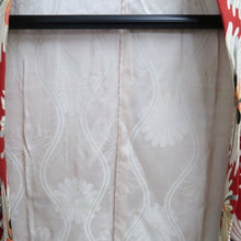 Load image into Gallery viewer, Haori Jacket Vintage(1950-1980) Red Chrysanthemum Silk #11014A1
