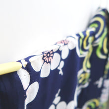Load image into Gallery viewer, Yukata Vintage(1950-1980) Navy Plum blossom Cotton #11099B1
