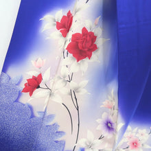 Load image into Gallery viewer, Kimono Blue Rose Silk #10534B3
