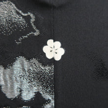 Load image into Gallery viewer, Haori Jacket Vintage(1950-1980) Black Silver Gold Cloud Silk #9755A3
