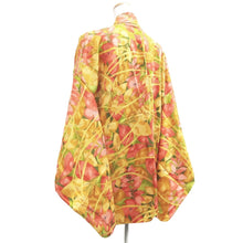 Load image into Gallery viewer, Haori Jacket Yellow brown Green Reddish Pink botanical Silk #10795D5
