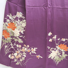 Load image into Gallery viewer, Kimono Purple Peony Kiku Branch Silk #9658J2
