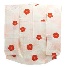 Load image into Gallery viewer, Juban Light Pink White Furisode Flower Shibori Silk #10517B2
