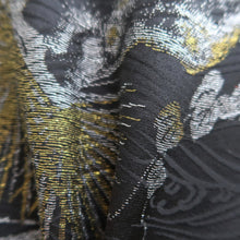 Load image into Gallery viewer, Haori Jacket Vintage(1950-1980) Black Gold Silver Pine Tree Silk #10984F4
