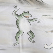 Load image into Gallery viewer, Men's Juban Blueish Gray Chojugiga Rabbit Frog Silk #10663C5
