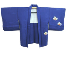Load image into Gallery viewer, Haori Jacket Vintage(1950-1980) Blue Butterfly Silk #10604C2

