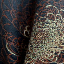 Load image into Gallery viewer, Haori Jacket Vintage(1950-1980) Black Gold Silver Rangiku Chrysanthemum Silk #9719A1
