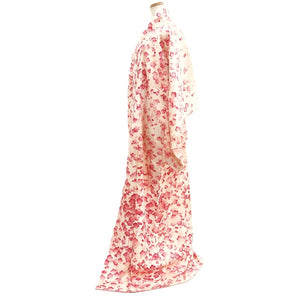 Kimono Pearl white Plum blossom Silk #10524B2