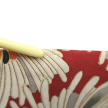 Load image into Gallery viewer, Haori Jacket Vintage(1950-1980) Red Chrysanthemum Silk #11014A1
