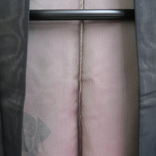Load image into Gallery viewer, Haori Jacket Vintage(1950-1980) Black Gray Magenta Sheer Rose Silk #10905E5
