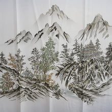 Load image into Gallery viewer, Men&#39;s Juban Blueish Gray Landscape Silk #10449A4
