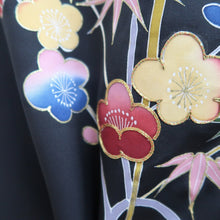 Load image into Gallery viewer, Haori Jacket Vintage(1950-1980) Black Plum blossom Branch Silk #10933F1
