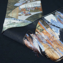 Load image into Gallery viewer, BB10016AB Silk Obi Fabric Tokaido Gold Green 52.4x11.0in(133x28cm)
