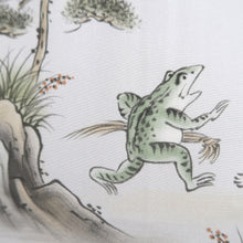 Load image into Gallery viewer, Men's Juban Blueish Gray Chojugiga Rabbit Frog Silk #10663C5
