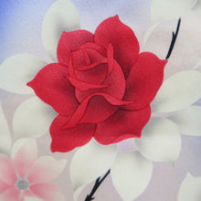 Load image into Gallery viewer, Kimono Blue Rose Silk #10534B3
