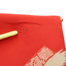 Load image into Gallery viewer, Juban Vintage(1950-1980) Red Pink Crane Birds Silk #10505B1
