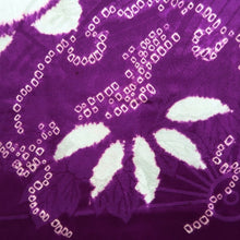 Load image into Gallery viewer, Haori Jacket Vintage(1920-1950) Purple Shibori Flower Silk #10623C3
