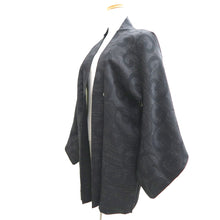 Load image into Gallery viewer, Haori Jacket Vintage(1950-1980) Black Silver Karakusa Silk #10985F4
