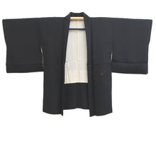 Load image into Gallery viewer, Haori Jacket Vintage(1950-1980) Black Botanical Silk #11065A4
